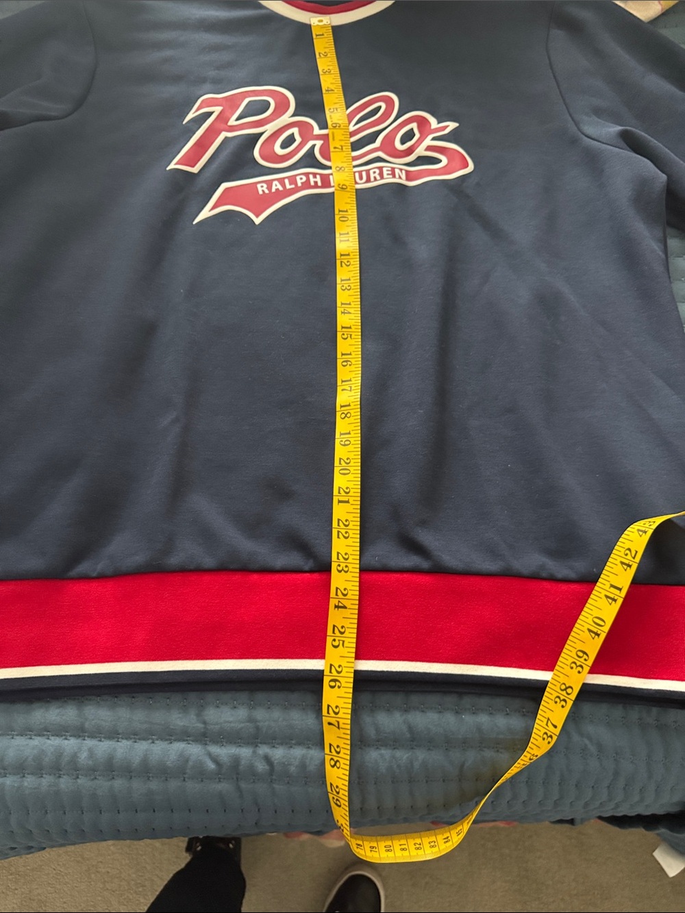 RALPH LAUREN POLO VINTAGE OO'S MENS SWEATSHIRT IN BLUE RED NWOT SZ XL - Picture 11 of 14